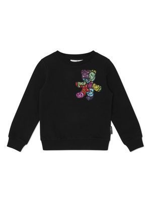 Philipp Plein Junior crystal-embellished sweatshirt - Black