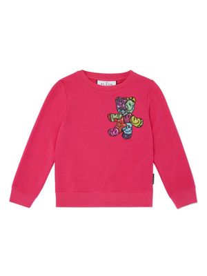 Philipp Plein Junior crystal-embellished sweatshirt - Pink