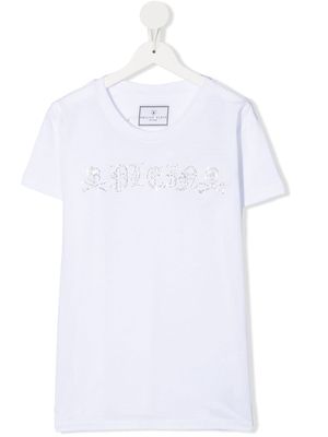 Philipp Plein Junior embellished short-sleeve T-shirt - White