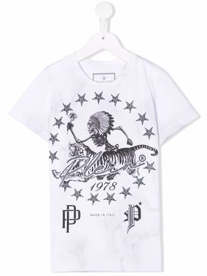 Philipp Plein Junior logo crew-neck T-shirt - White
