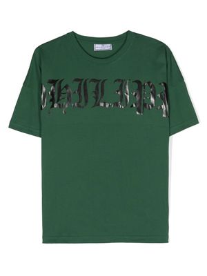 Philipp Plein Junior logo-print cotton T-shirt - Green