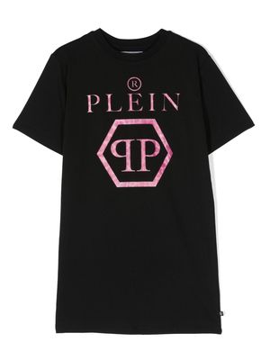 Philipp Plein Junior logo-print round-neck T-shirt - Black