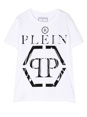 Philipp Plein Junior logo-print short-sleeve T-shirt - White