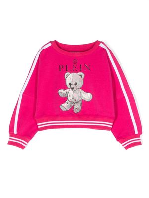 Philipp Plein Junior teddy bear print sweatshirt - Pink