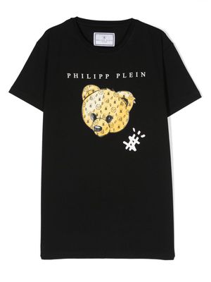 Philipp Plein Junior teddy bear-print T-shirt - Black