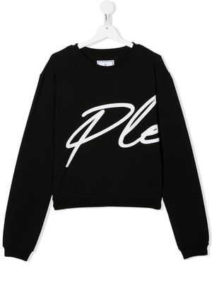 Philipp Plein Junior TEEN signature logo-print sweatshirt - Black