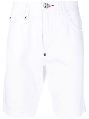 Philipp Plein knee-length denim shorts - White