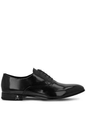 Philipp Plein lace-up leather oxford shoes - Black