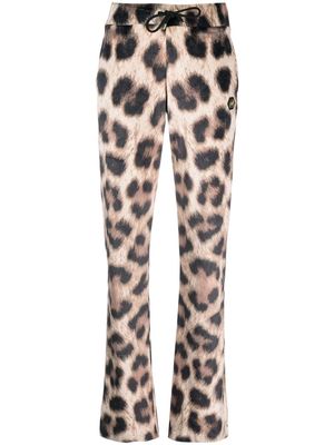 Philipp Plein leopard-print track pants - Brown