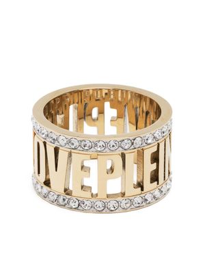 Philipp Plein Lettering polished ring - Gold