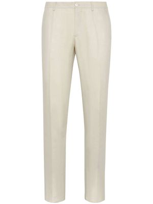 Philipp Plein linen tailored trousers - Neutrals