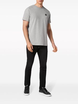 Philipp Plein logo-applique cotton T-shirt - Grey