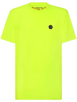 Philipp Plein logo-appliqué cotton T-shirt - Yellow