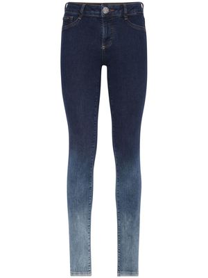 Philipp Plein logo-appliqué skinny jeans - Blue
