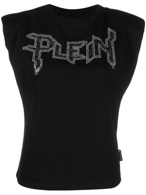 Philipp Plein logo-embellished cotton tank top - Black