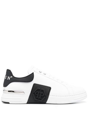 Philipp Plein logo-embossed low-top sneaker - White