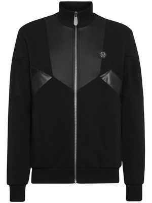 Philipp Plein logo-embroidered track jacket - Black