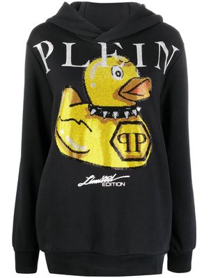 Philipp Plein logo graphic print hoodie - Neutrals