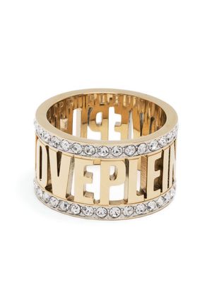 Philipp Plein logo-lettering ring - Gold