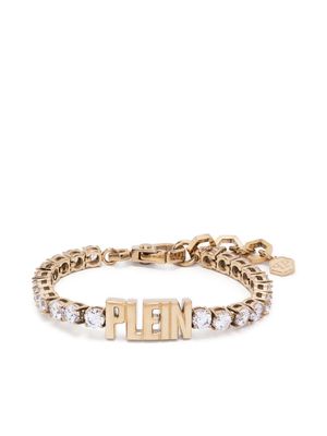 Philipp Plein logo-lettering tennis bracelet - Gold