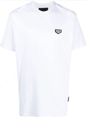 Philipp Plein logo-patch crew-neck T-shirt - White