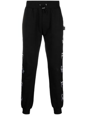 Philipp Plein logo-patch jogging trousers - Black