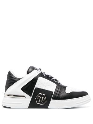 Philipp Plein logo-patch low-top sneakers - Black