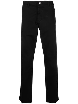 Philipp Plein logo-plaque chino trousers - Black