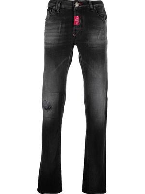 Philipp Plein logo-plaque skinny-cut jeans - Grey