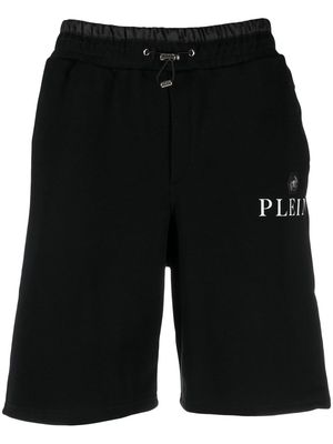 Philipp Plein logo-plaque track shorts - Black