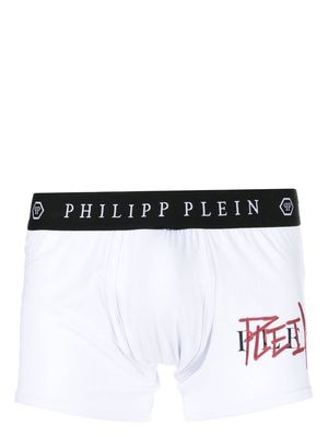 Philipp Plein logo print boxers - White