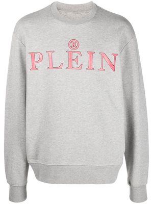 Philipp Plein logo-print cotton sweatshirt - Grey