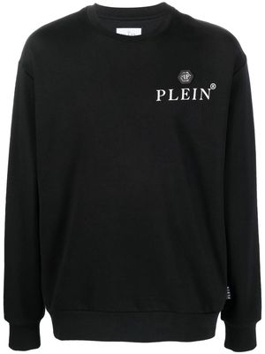 Philipp Plein logo-print crew neck sweater - Black