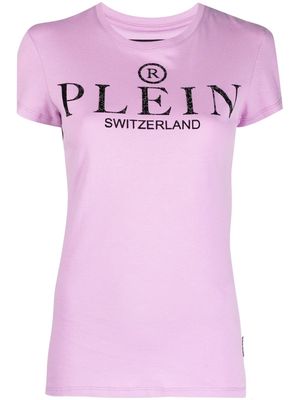 Philipp Plein logo-print short-sleeved T-shirt - Purple