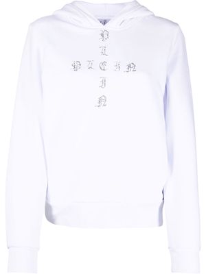 Philipp Plein logo pullover hoodie - White
