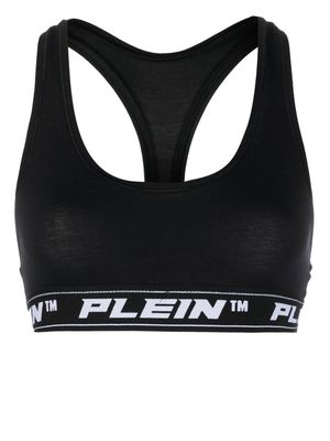 Philipp Plein logo-underband sports bralette - Black