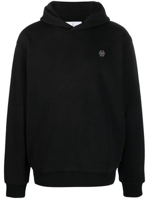 Philipp Plein long-sleeve cotton hoodie - Black