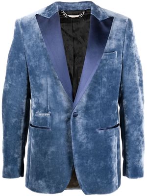 Philipp Plein Lord Fit single-breasted blazer - Blue