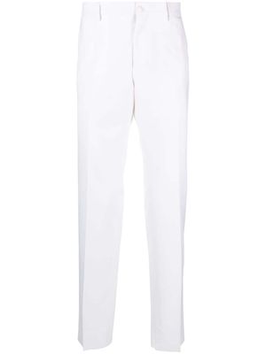 Philipp Plein Lord-fit twill chino trousers - White