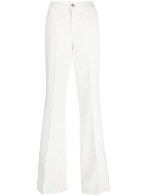 Philipp Plein mid-rise flared trousers - White