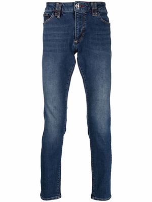 Philipp Plein mid-rise slim-cut jeans - Blue