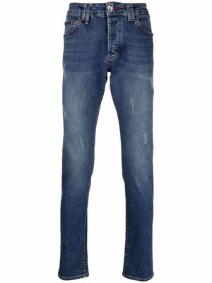 Philipp Plein mid-rise super-straight jeans - Blue