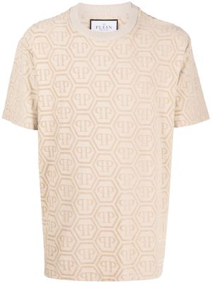 Philipp Plein monogram-pattern T-shirt - Neutrals