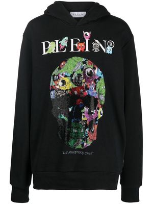 Philipp Plein Monsters logo print hoodie - Black