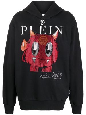 Philipp Plein Monsters print logo hoodie - Black
