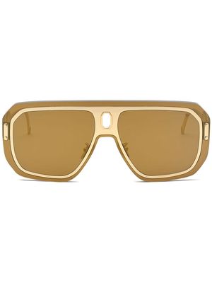 Philipp Plein oversized adventure mask sunglasses - Gold
