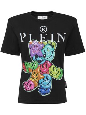 Philipp Plein padded-shoulders cotton T-shirt - Black