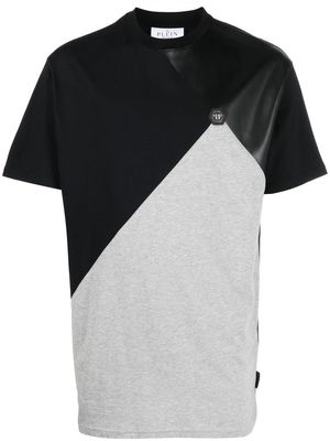 Philipp Plein panelled logo-patch T-shirt - Black