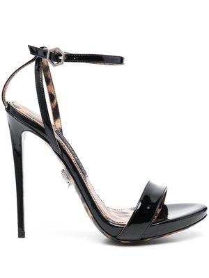 Philipp Plein patent leather 130mm sandals - Black