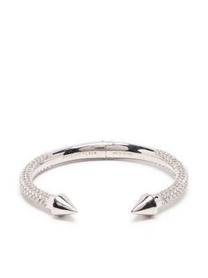 Philipp Plein Piercing crystal bracelet - Silver